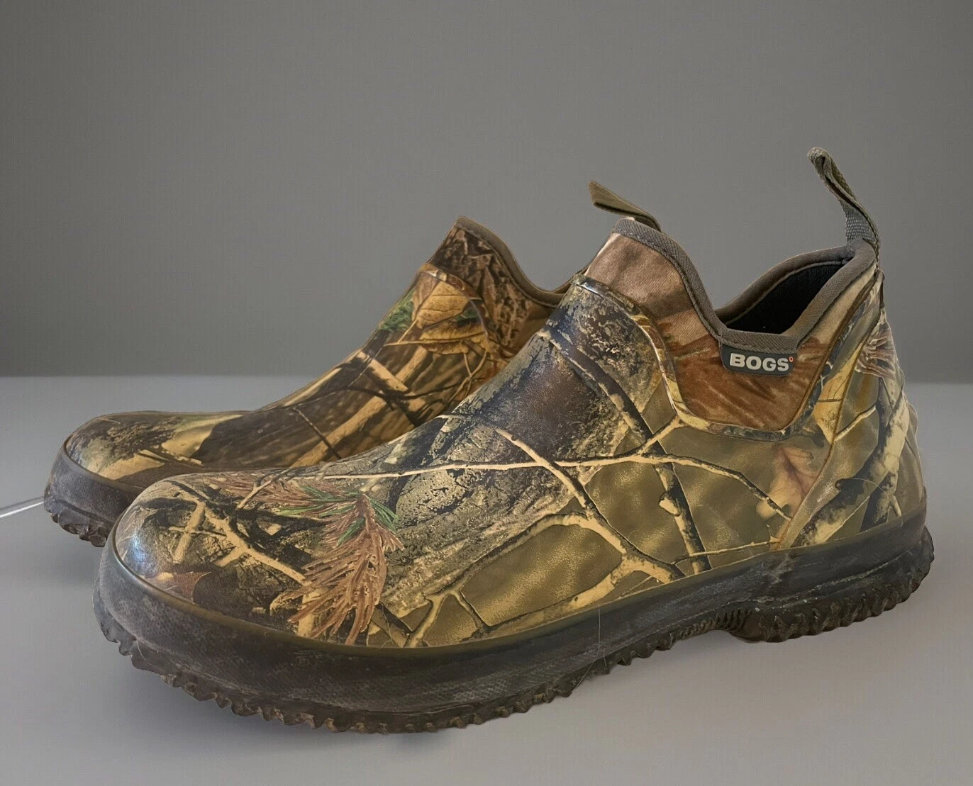 BOGS Shoes Mens 12 Field Trekker Hunt Fish Rubber Woodland Camo Waterproof