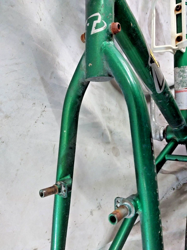 Cuadro de bicicleta Trek 800 MTB 2005 16,5" pequeño rígido rígido cromo verde envío EE. UU. Foto 3 de 4