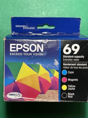 Genuine Epson 69 B/C Inks Cartridges for Stylus NX 515 WF300 600 Printer-OEM-4PK - Picture 2 of 3