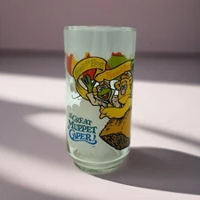 McDonalds Great Muppet Caper Glass 1981 Hensons Associates Kermit Fozzie Gonzo