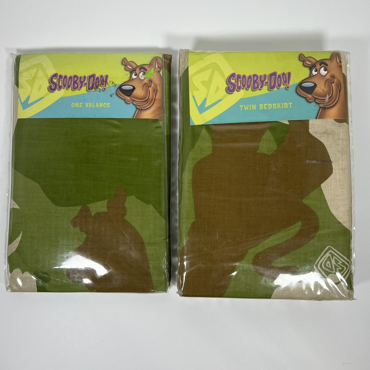 Vintage Scooby-Doo Camo Twin Size Bed Skirt Dust Ruffle & Valance