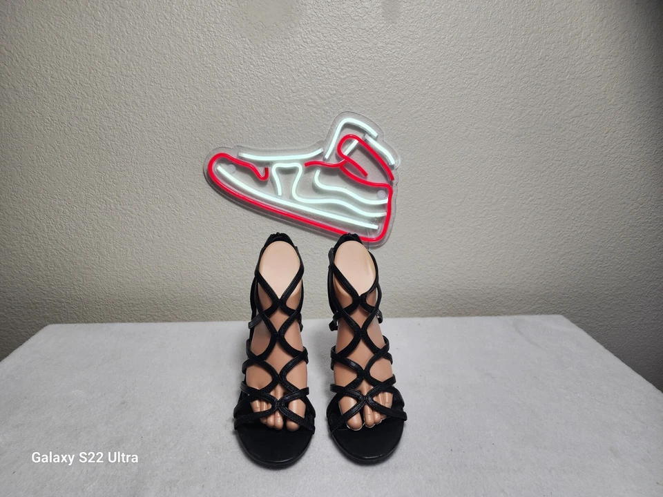 Sandalias para mujer MICHAEL ANTONIO Riot-met vestido cuero cremallera negras talla 9 Foto 2 de 4