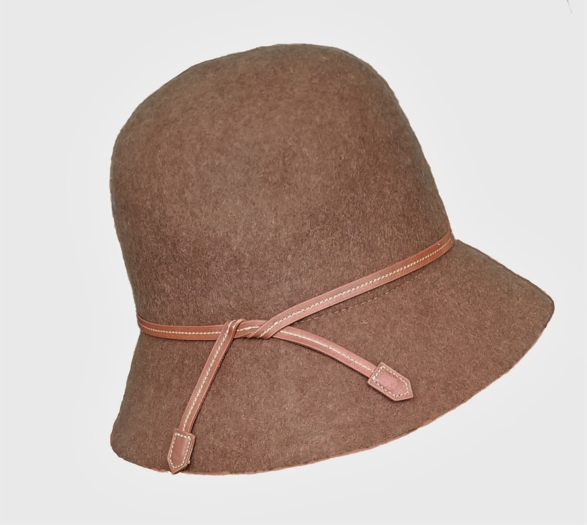 Talbots Brown Felt Cloche Hat | eBay