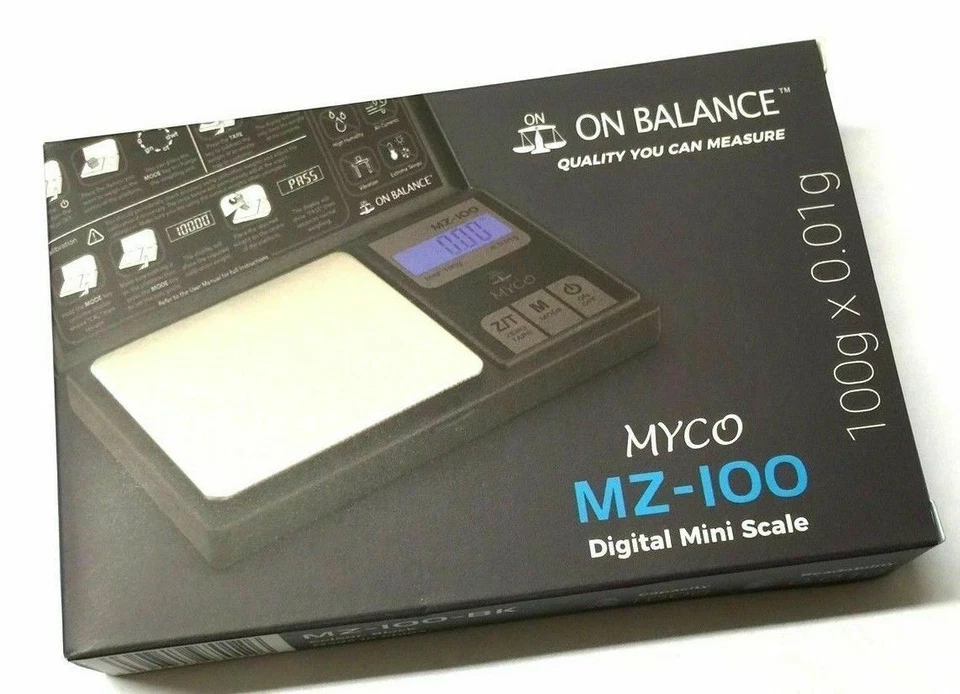 ON BALANCE MYCO MZ-100 DIGITAL POCKET MINI SCALES GENUINE 100G x 0.01G ACCURATE