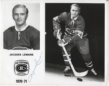 Jacques Lemaire Autographed Signed 8x10 RARE NHL Canadiens Press Photo HOF w/COA