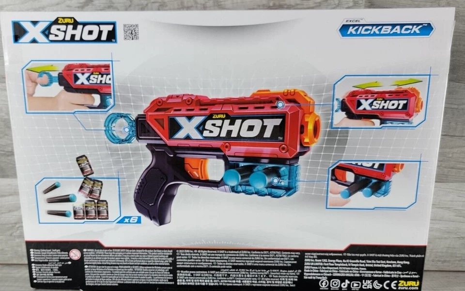 Paquete de pistola Zuru X-Shot 2x contragolpes con dardos de espuma Foto 2 de 2