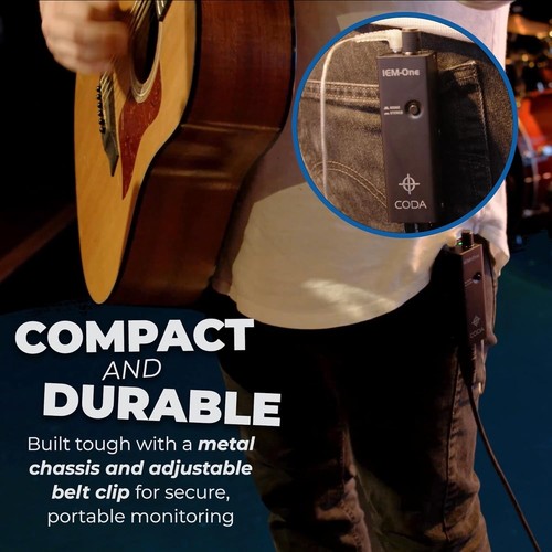 Battery-Powered Personal IEM Amp - Mono & Stereo Mix Panning, Belt Clip Included - Picture 8 of 8