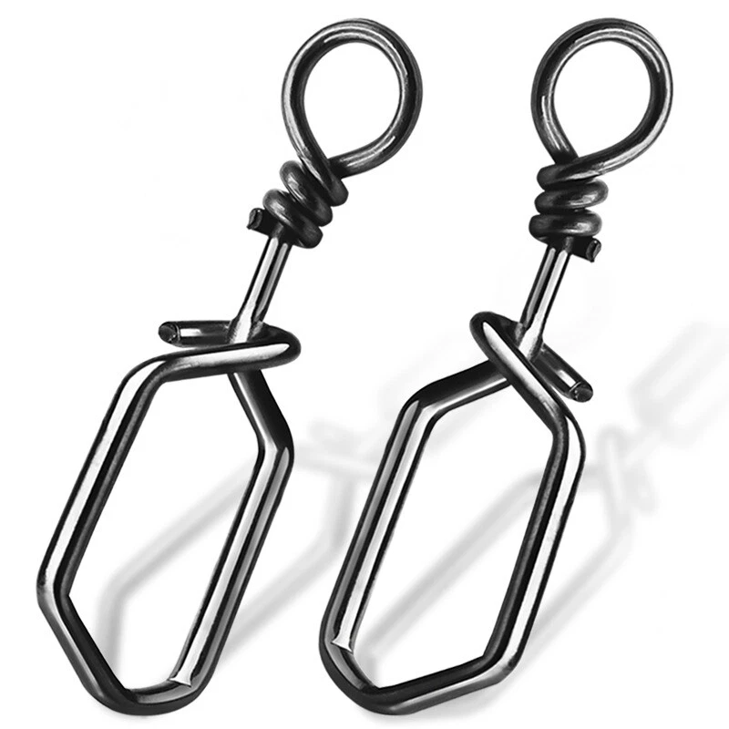 50~200Pcs Stainless Steel Coast Lock Snaps Fishing Square Clip Snaps Connector - Image 4 of 4