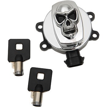Drag Specialties Chrome Skull Ignition Switch for 14-21 Road King & Some Dyna - Picture 1 of 1