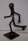 Welded Metal Nut Bolt Sculpture by Nutz & Boltz & Attitude Inline Skater #215 — photo 1