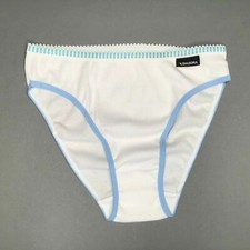 Slip donna Diadora 100% cotone bianco blu bordo slip nuovo