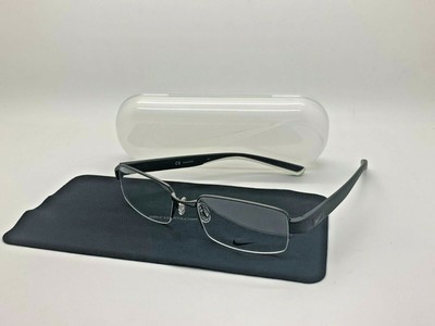 New Authentic NIKE 8169 070 BLACK OPTICAL Eyeglasses 55-18-140 HALF RIMLESS | eBay