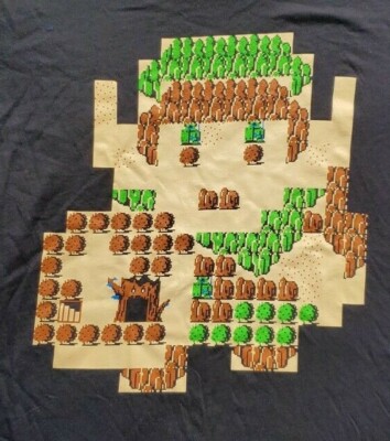 New Loot Crate Wear KINGDOM Legend of Zelda Link 8-Bit Map T-Shirt Adult M 