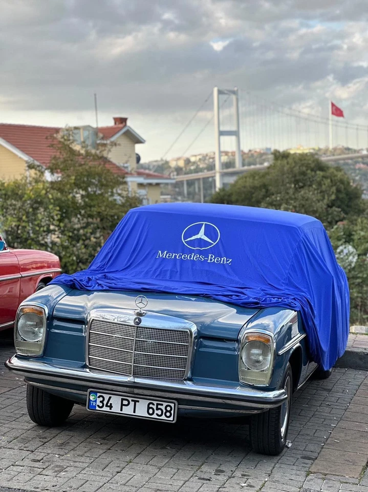 MERCEDES BENZ S W126 Custom Fit İndoor Car Cover W/logo Red Black Gray Blue Foto 3 de 4