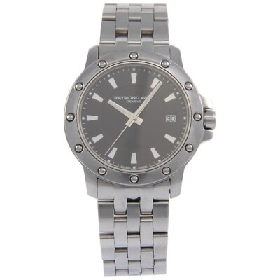 Raymond Weil Tango 39mm Steel Black Index Dial Quartz Mens Watch 5599-ST-20001