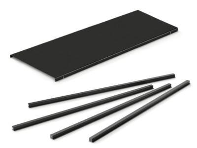 NABER 8051032 Cubo Rückwand Set 900, Regalsystem, 900 mm, schwarz matt