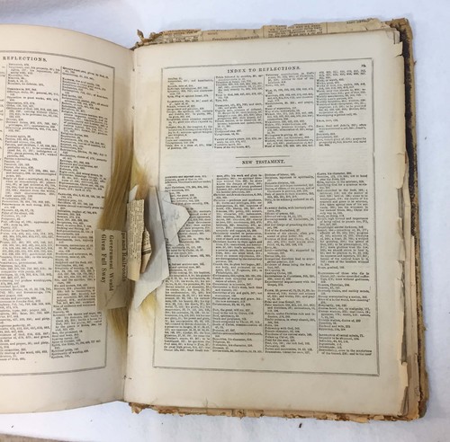 1871 Antique Family Bible Albert Ellis Family Records Death 14 Tin Plate Photos - Picture 9 of 12