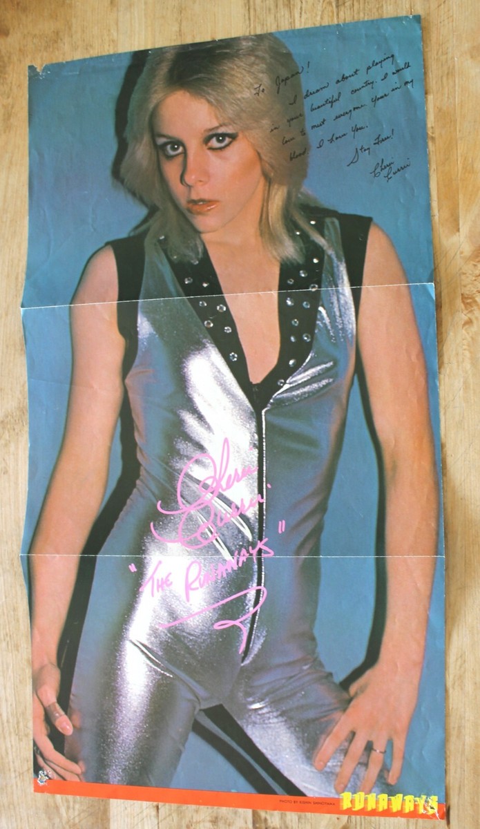 the Runaways Vintage 21x11 Japanese Magazine Poster Signed by