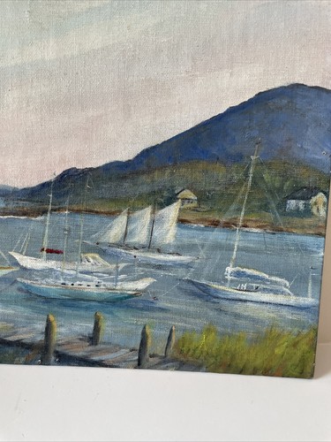 GLADIE BETZ- “Mt. Desert Island Maine” Original Acrylic Composition. 12” X16”EUC - Picture 6 of 12