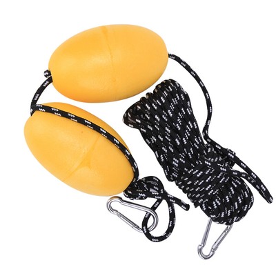 Kayak Boat Leash Rope with Buoy Floating Ball Stainless Steel Hook