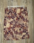 Sag Harbor Sz XL Purple Beige Fern Leaf Floral Skirt Fairy Fall VTG Faux Wrap — photo 1