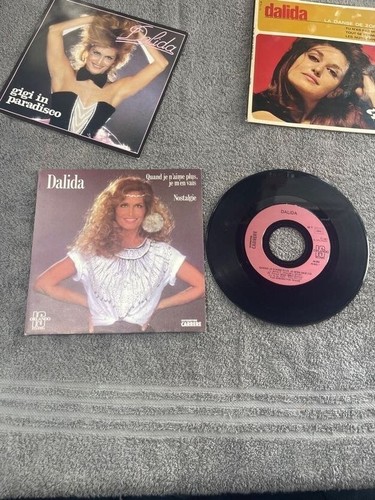 Dalida 7" Vinyl Records With Sleeves - Vintage French EPs & Singles Lot Of 4 45R - Imagen 9 de 11