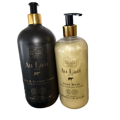 THE SCOTTISH FINE SOAPS   NOIR BATH & SHOWER CREAM+HAND WASH 25fl.oz+16.9fl.oz