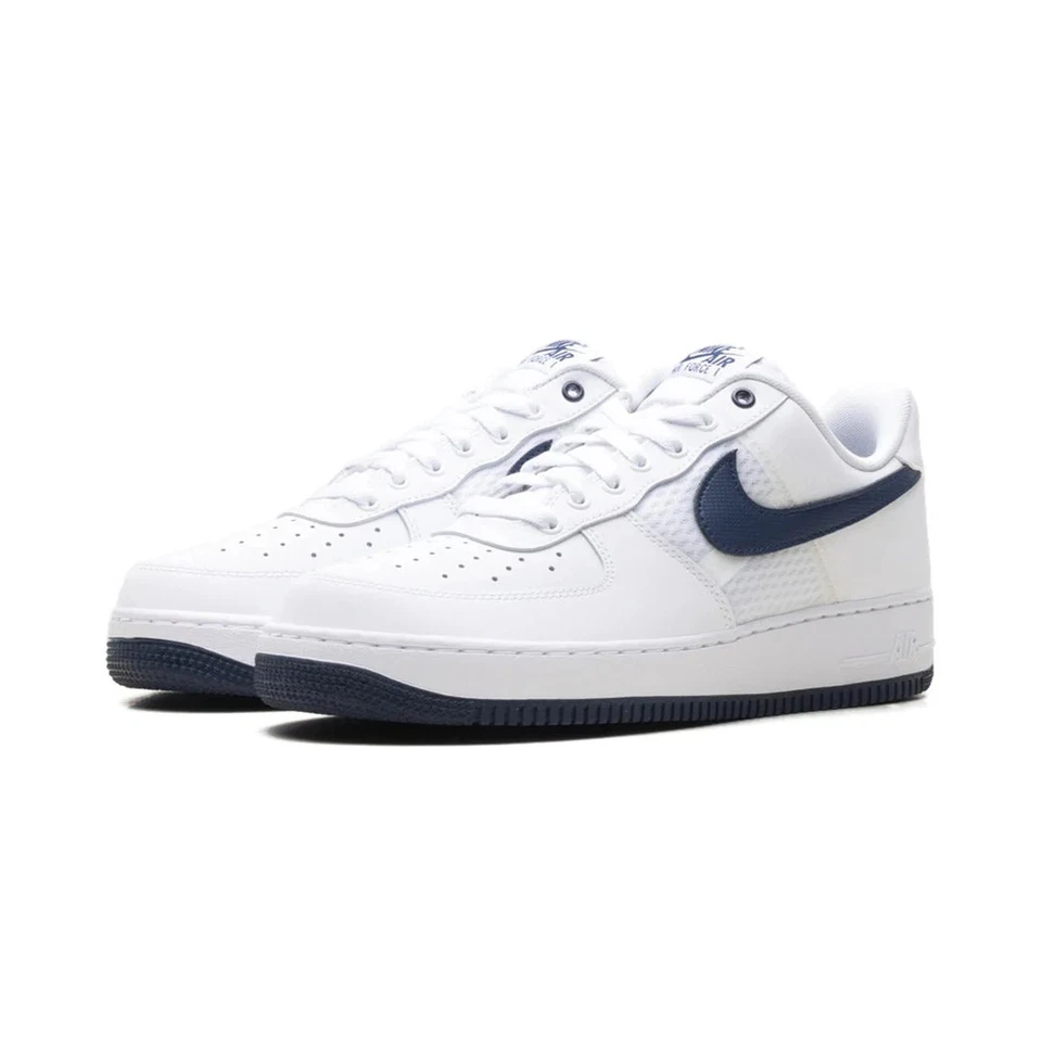 Nike Air Force 1 Low SE Nylon Swoosh White Black Trainers IH4452-100 - Image 3 of 4
