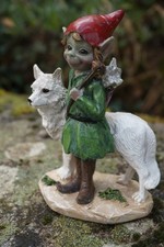 Lot De 7 Figurines Lutins Et Fées + 3 Porte-bougies - Déco Résine Thème Châtaigne