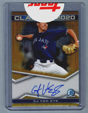 CJ Van Eyk 2020 Bowman Chrome Class of 2020 Gold Refractor Signed Auto RC /50