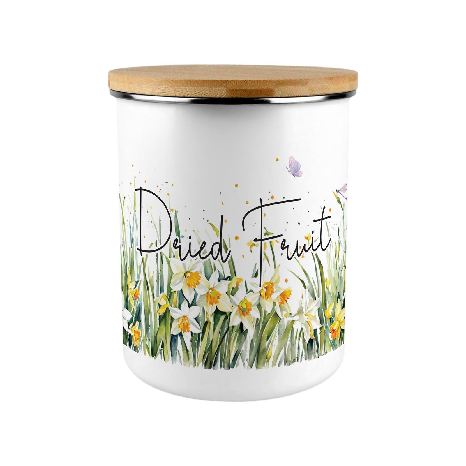 Large Dried Fruit Storage - Daffodil Meadow Canister - Homeware Gift