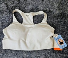 Sports Bra, Jockey Studio Interlock Molded Cup Longline Large/White NWT