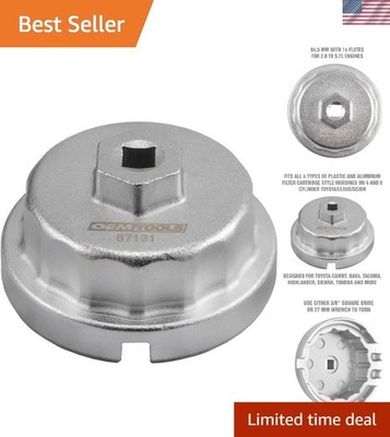 Durable Oil Filter Cap Wrench for 2.0-5.7L Toyota Engines - Easy Release Design