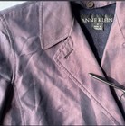 Vntg 80s-90s Anne Klein Purple Metallic Trench Coat w Belt Preowned Size small — photo 5