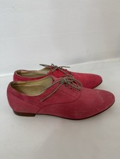 TOD'S Gommino flat Shoes In Leather /Suede Red Rust Women Size Uk 3.5 36.5 Eu