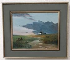 Victor Armstrong Rocky Mountain Plein Aire Painting framed, 24.5” x 28.5”