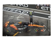 LANDO NORRIS SIGNED 14x11 Poster 2025 ABU DHABI WORLD CHAMPION EXACT PROOF