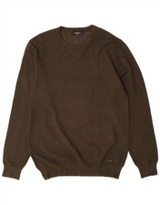 Liu Jo Mens Crew Neck Jumper Sweater 2XL Khaki Viscose BJ10