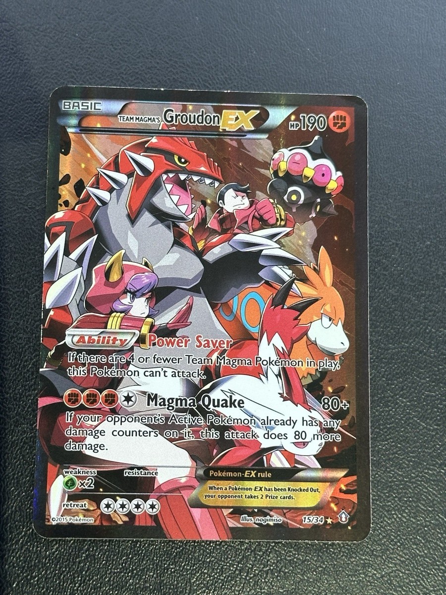 Team Magma's Groudon EX 15/34 XY Double Crisis 2015 Pokemon Card
