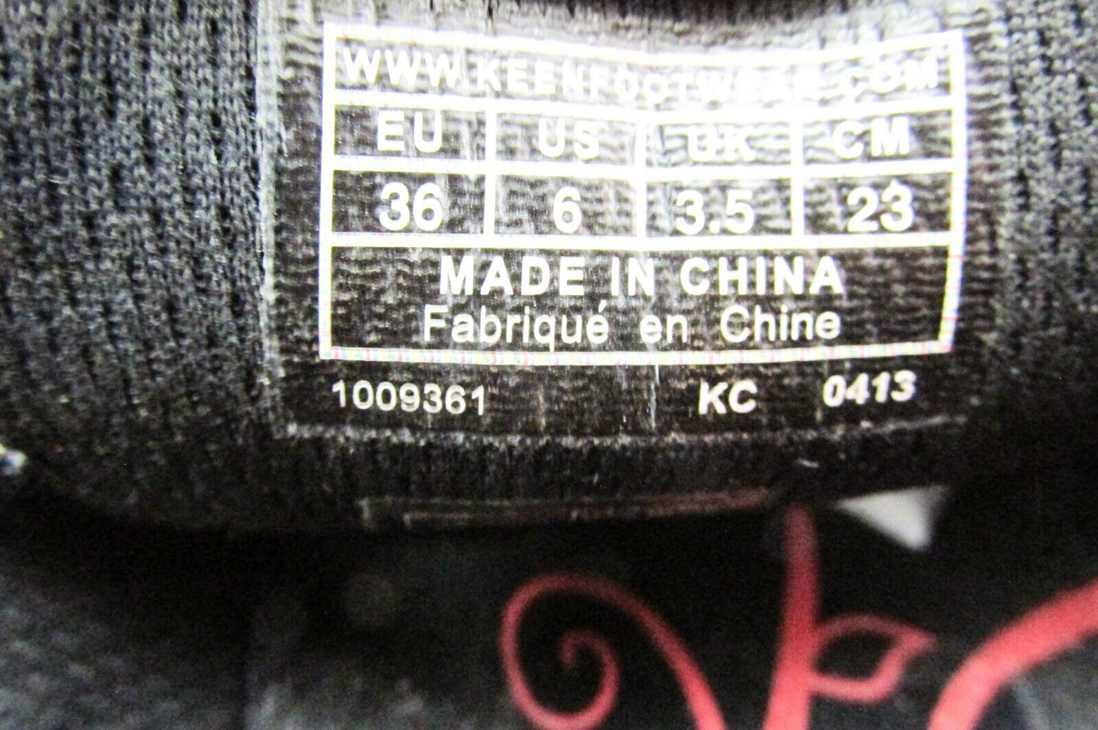 Keen scarpa donna Kanga pizzo taglia 6M nera moda sneaker atletica usata qp