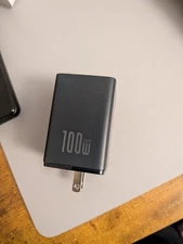 Baseus 100W Fast Charger – Dual USB-C + USB-A PD Power Adapter