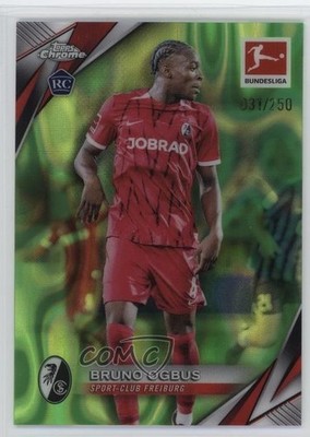 2024 Chrome Bundesliga Neon Green Lava Refractor /250 Bruno Ogbus Rookie RC y0i
