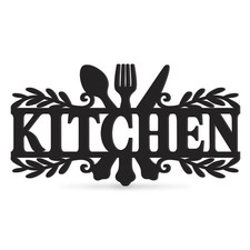 Rustic Metal Kitchen Sign Farmhouse Cooking Dining Room Wall Decor