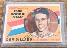 DON DILLARD 1960 Topps #122 1960 ROOKIE STAR TTM SIGNED AUTO AUTOGRAPH CARD !. rookie card picture