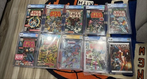 CGC Graded Marvel Comics Comic Book Lot Star Wars, Batman, Deadpool, Civil War