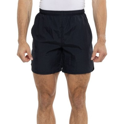 $35 ASICS Men's Crinkle Woven Nylon Shorts 7'' - Black/BK001 -Large-New With Tag