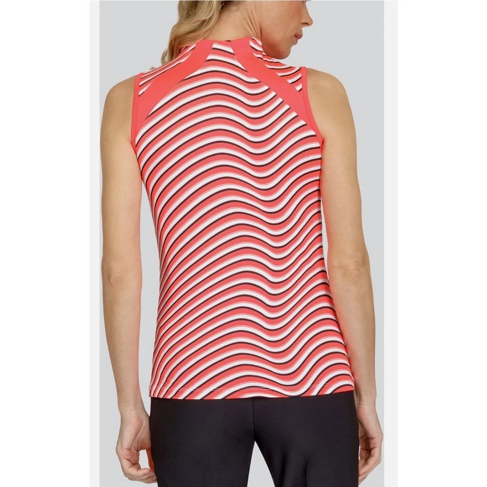 Cauda Feminina Funil Baú Golfe Top Focus Rosa Coral Branco Preto XS Pickleball $55 - Imagem 2 de 4