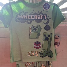 Minecraft Mine Craft Flame Resistant 3 Piece Pajama PJ Set Boys Size 6 NWT