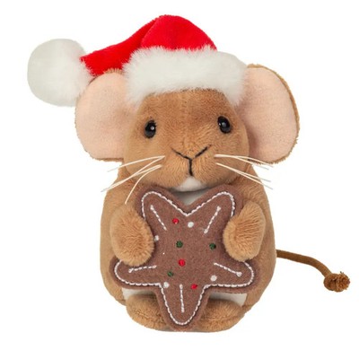 Teddy Hermann Weihnachtsmaus mit Keks, 11 cm