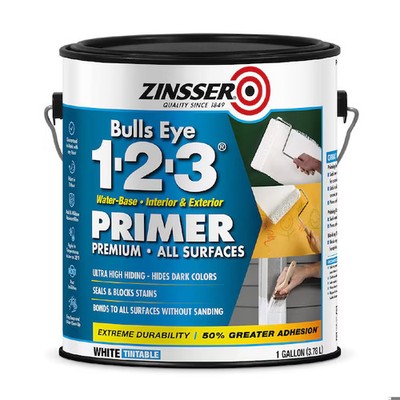 Zinsser Bulls Eye 1-2-3 Water Based Primer, White, 1 Gal. 2001 Zinsser 2001 1
